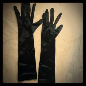 Satin gloves